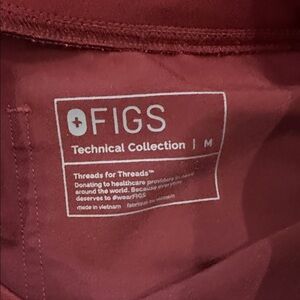 Figs Technical Collection Maroon Livingston Pants